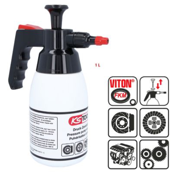 KS Tools Pumpsprühflasche für Bremsenreiniger, 1 l